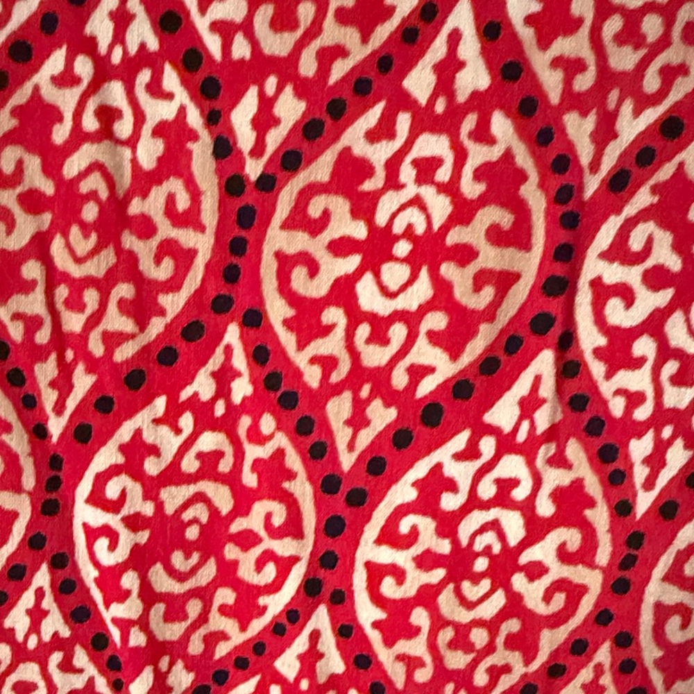 Chico's Red and White Patterned Maxi Skirt - Picture 3 of 4